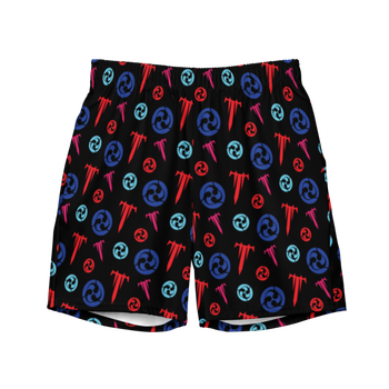Black Logo Swim Trunks