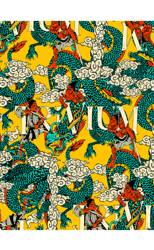 Trivium All Over Dragon Print Ornament