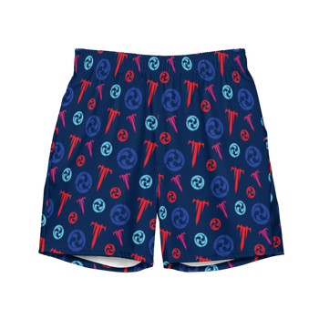 Blue Logo Swim Trunks
